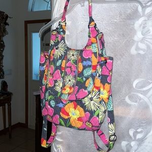 Vera Bradley Convertible Backpack/Shoulder Bag - Jazzy Blooms